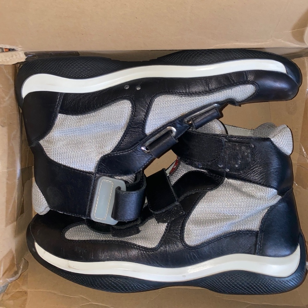 Prada boots mens used has marker marks on the toe section